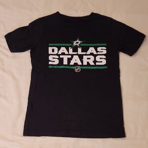 NHL Dallas Stars Kids Black and Green Tee. Size Small 8